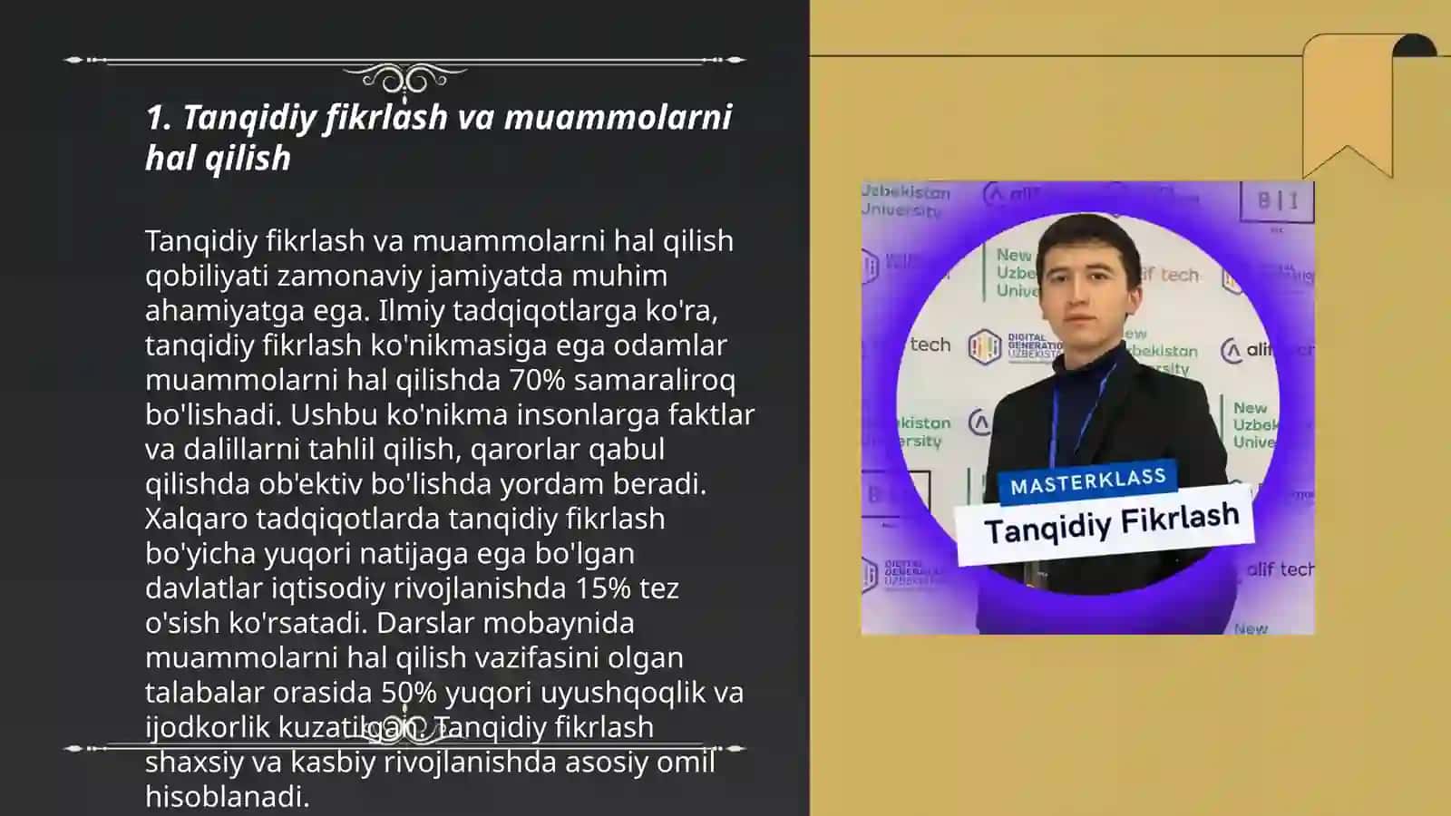 Tanqidiy fikrlash va muammolarni hal qilish 3