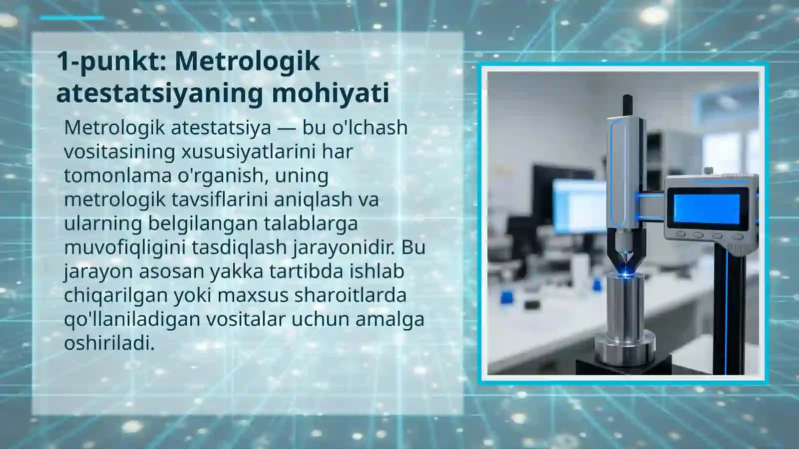 O'LCHASH VOSITALARINING METROLOGIK ATESTATSIYA QILISH 3