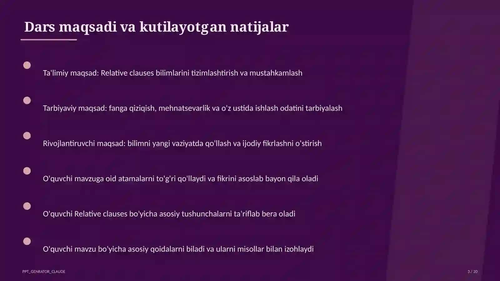 Relative clauses (10-sinf) 3