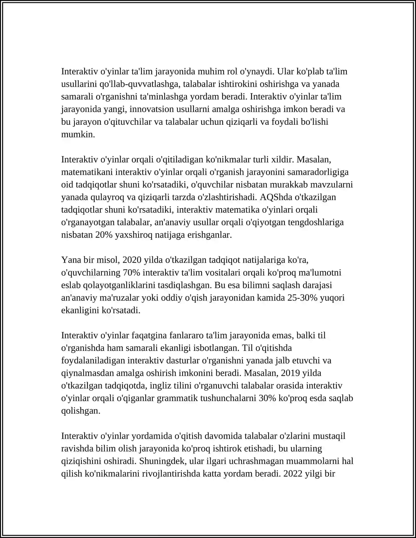 KASBIY TA'LIM METODIKASI FANINI O'QITISHDA INTERAKTIF O'YINLARNING AHAMIYATI 3