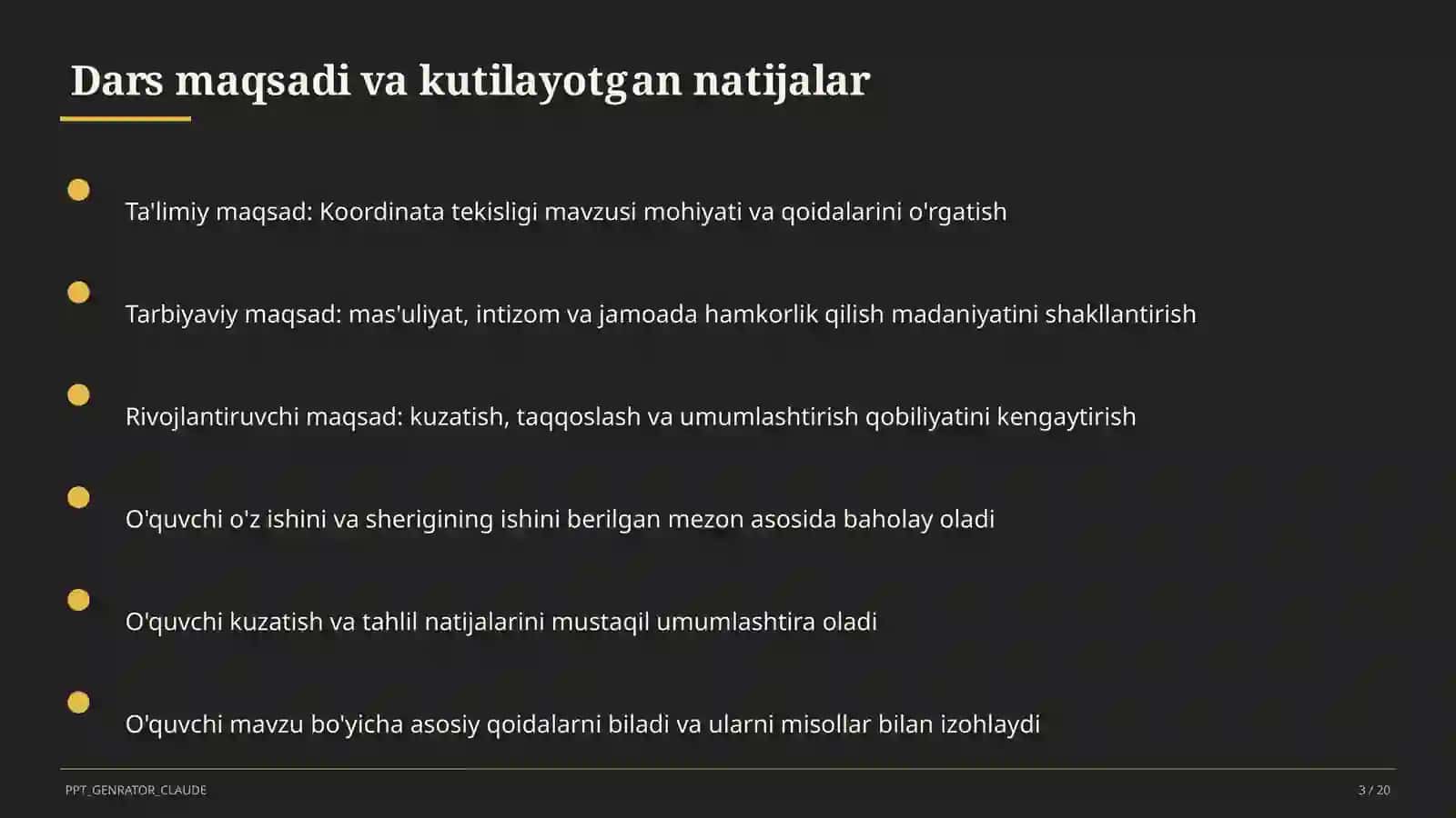 Koordinata tekisligi (6-sinf) 3