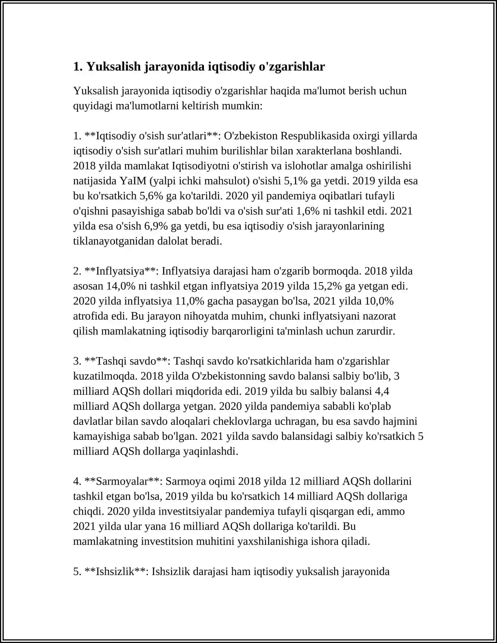 YUKSALISH RIVOJLANISH VA IQTISODIY VA SIYOSIY YOʻNALISHALAR 3