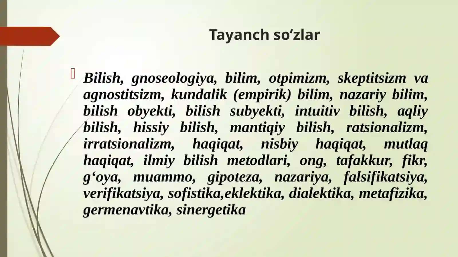 Bilishfalsafasi (Gnoseologiya) 3