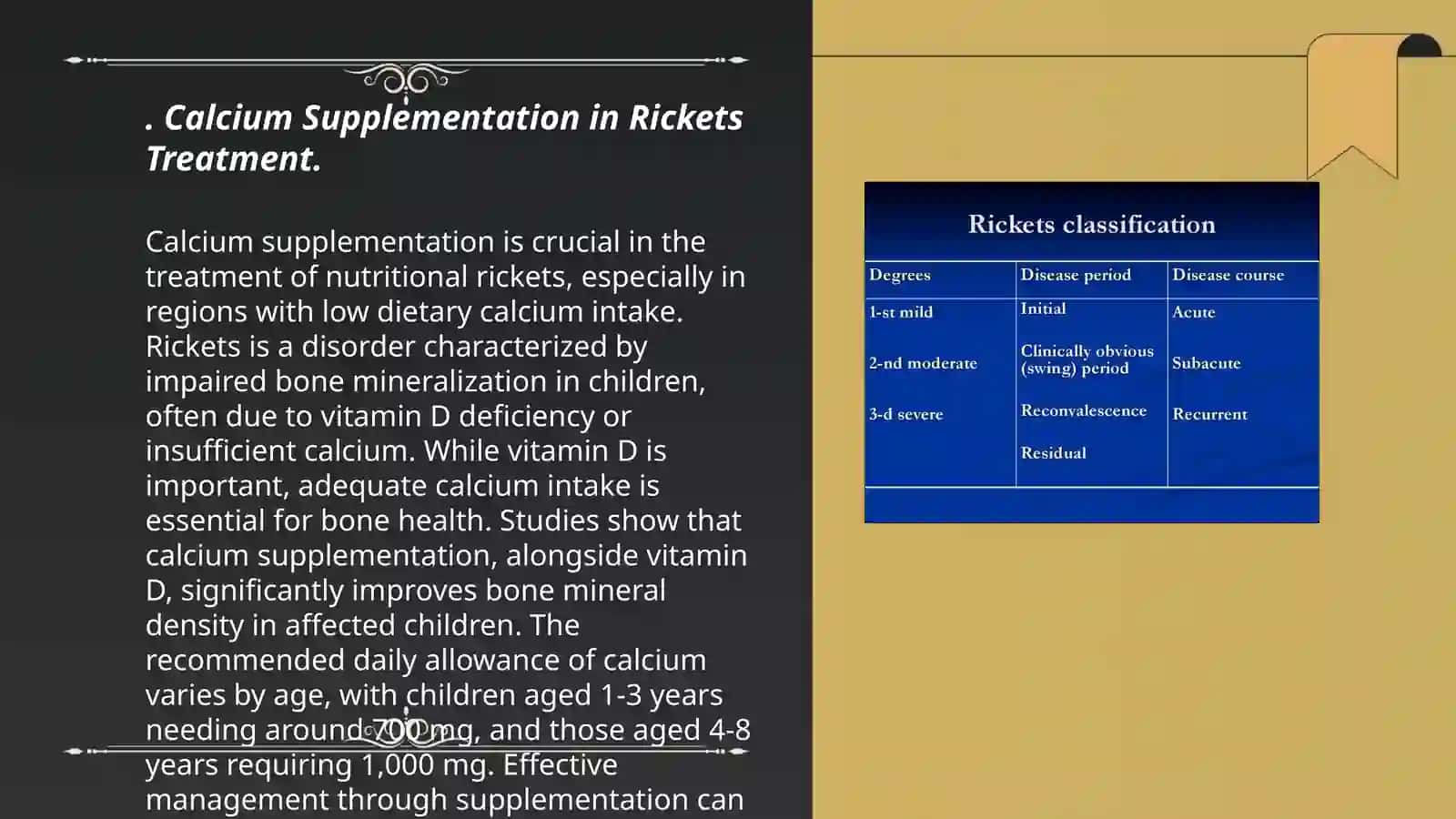 Rickets project. Mineral therapy 3