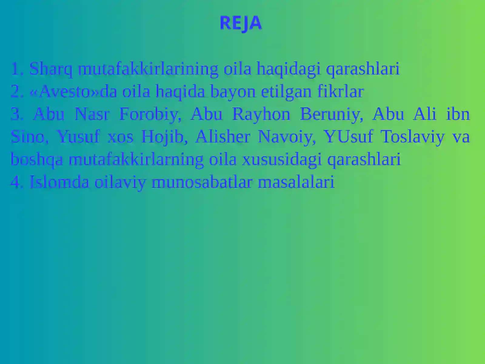 OILA VA OILAVIY MUNOSABATLAR BORASIDAGI QARASHLAR 3