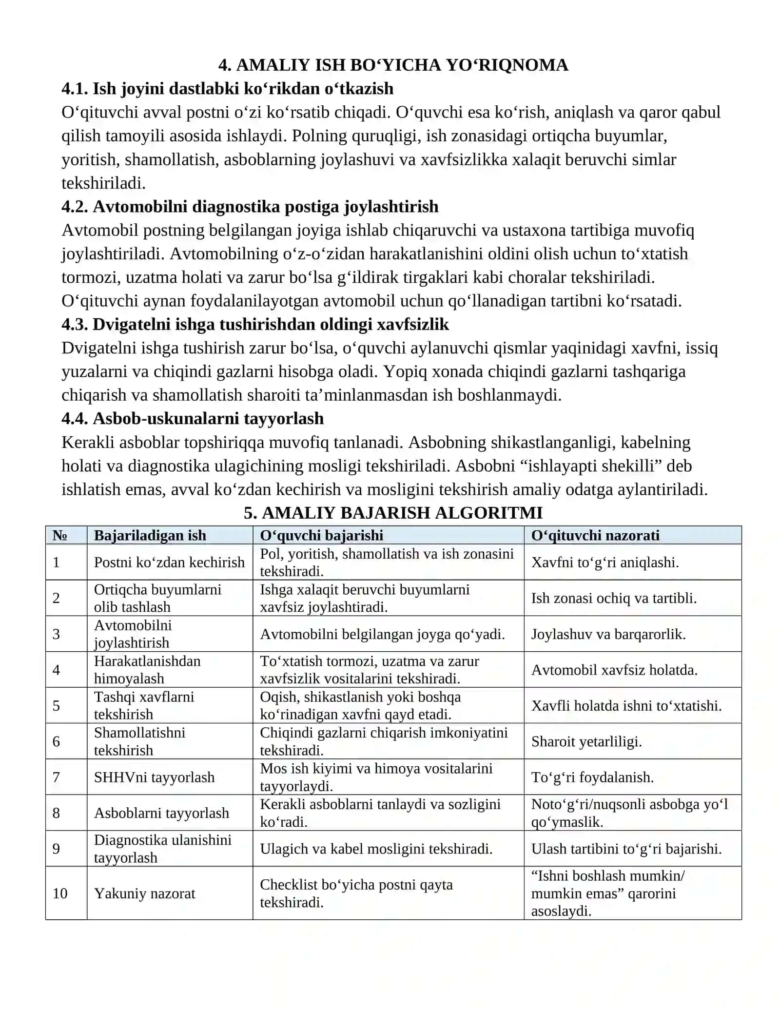 Amaliy ish-1.Diagnostika_postini_tayyorlash_va_avtomobilni_xavfsiz_holatga_keltirish 3