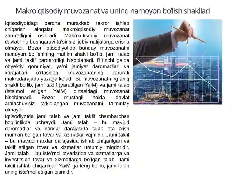 DAVLATNINGMAKROIQTISODIY MUVOZANATNITA’MINLASH SIYOSATI 3