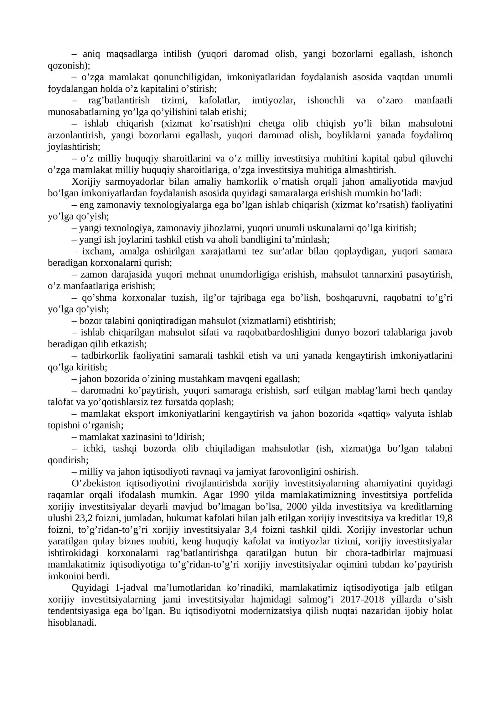 Iqtisodiyotni rivojlantirishda xorijiy investitsiyalarning roli 3