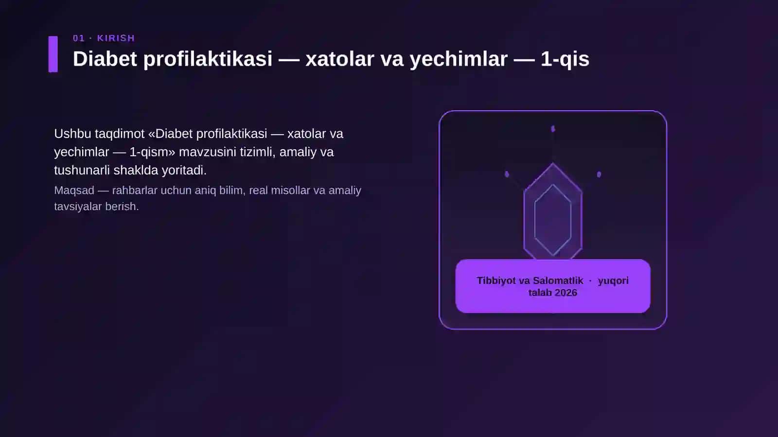 Diabet profilaktikasi — xatolar va yechimlar — 1-qism 3