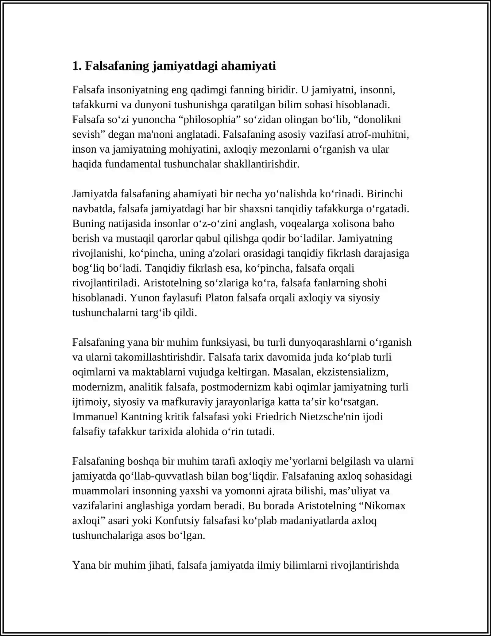 FALSAFANING MOXIYATI VA JAMIYATDAGI ORNI 3
