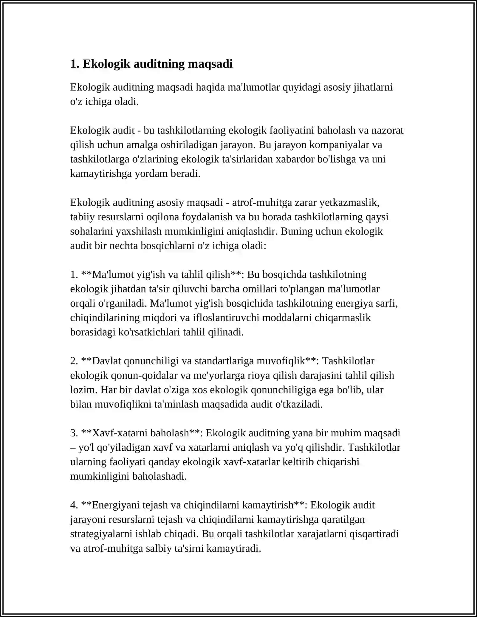 EKOLOGIK AUDITNI O‘TKAZISH TARTIBI 3
