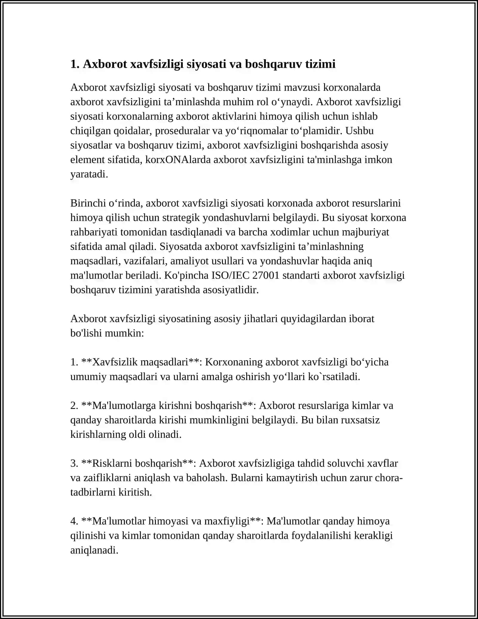 KORXONA FAOLIYATIDA AXBOROT XAVFSIZLIGI 3