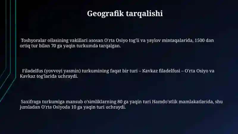 Toshyorar namolar oilasi 3