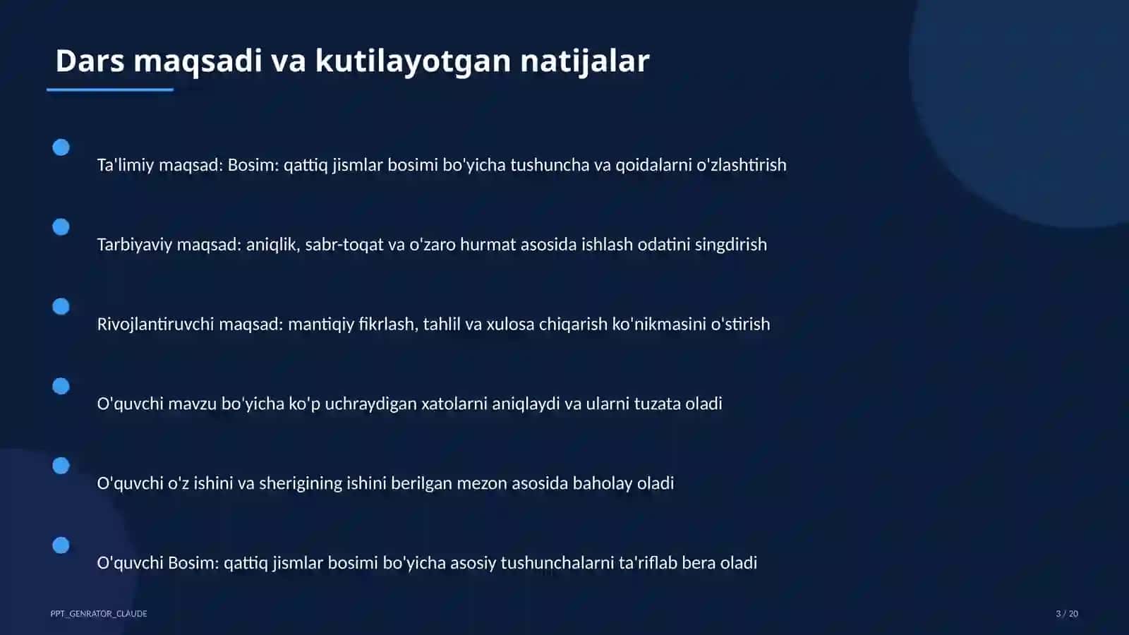Bosim: qattiq jismlar bosimi (6-sinf) 3