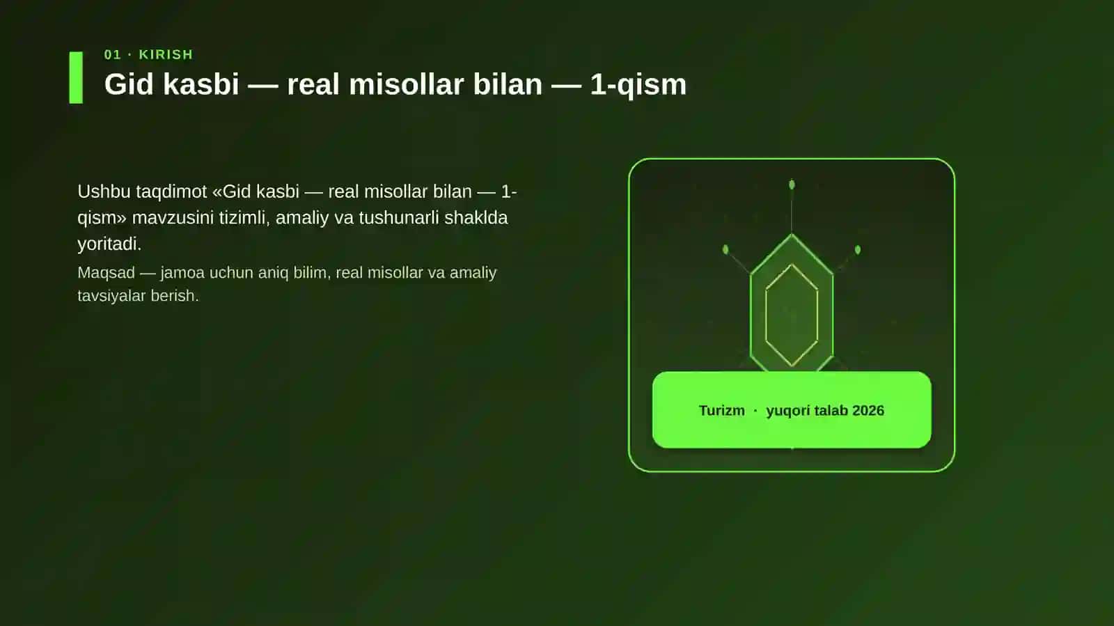 Gid kasbi — real misollar bilan — 1-qism 3