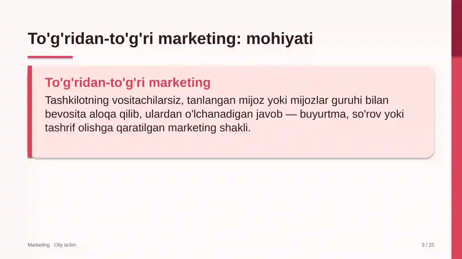Faktoring kompaniyalarida to'g'ridan-to'g'ri marketing 3