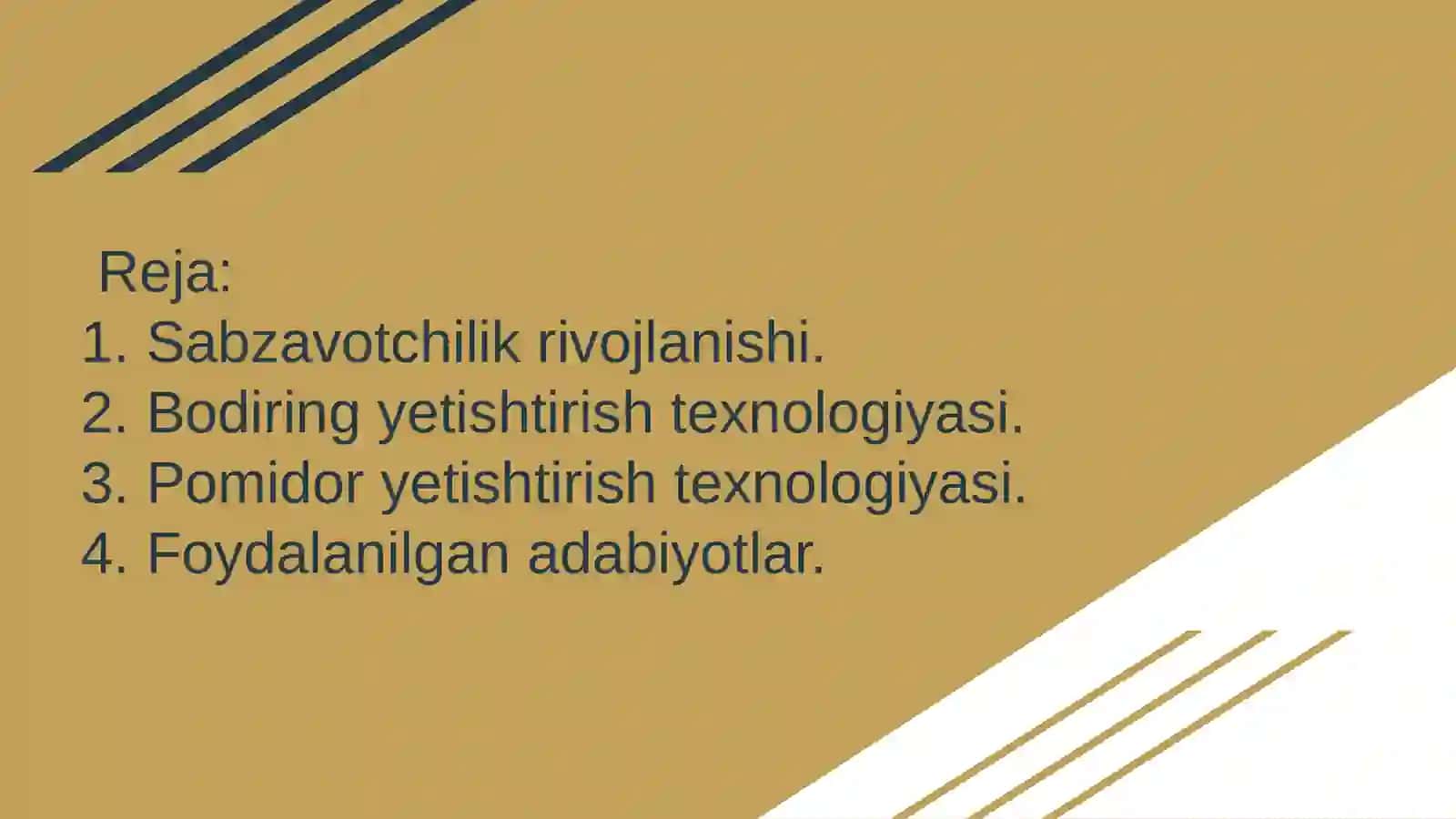 221 AGRANOMIYA YO’NALISHI: SATIMOVA MUHAYYONING HIMOYALANGAN YERLARDA sabzavot ko’chati va hosilini Yetishtirish texnologiyasi 3