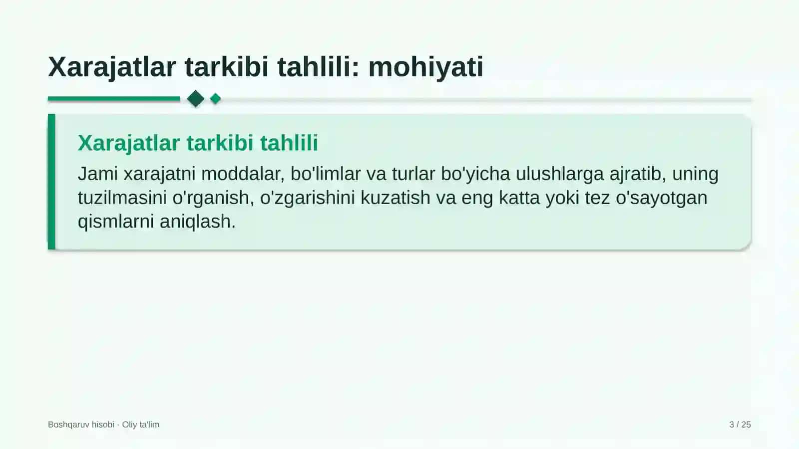 tezkor ovqatlanish shoxobchalarida xarajatlar tarkibini tahlil qilish 5373 3