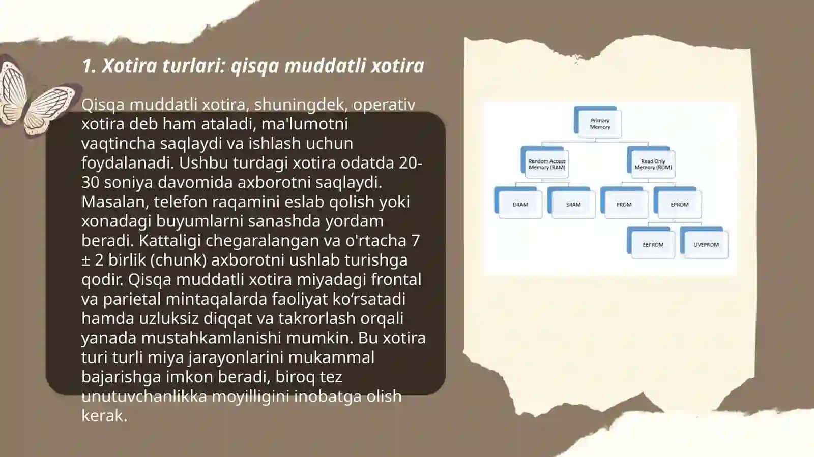 Qisqa muddatli xotira 3