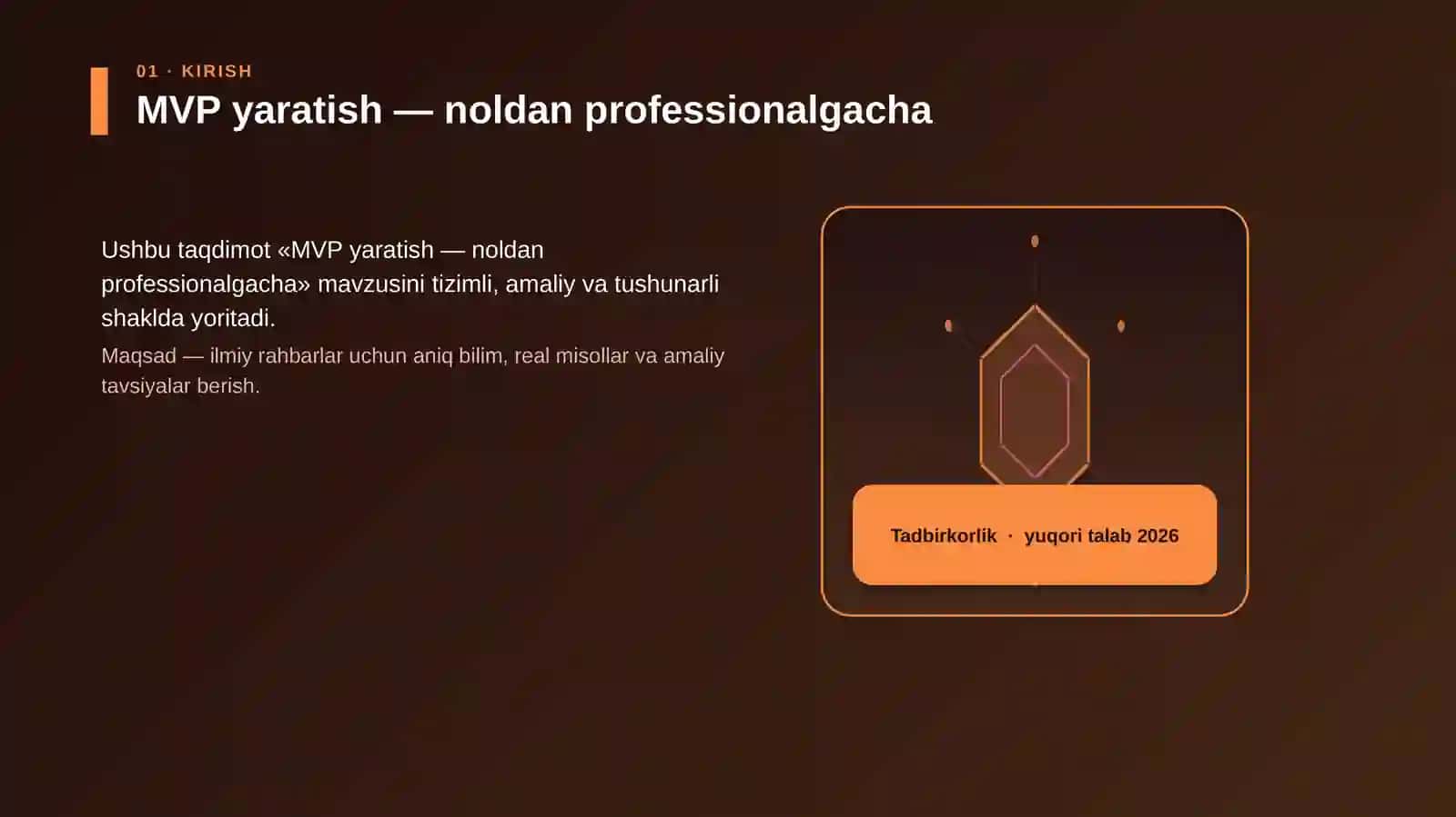 MVP yaratish — noldan professionalgacha 3