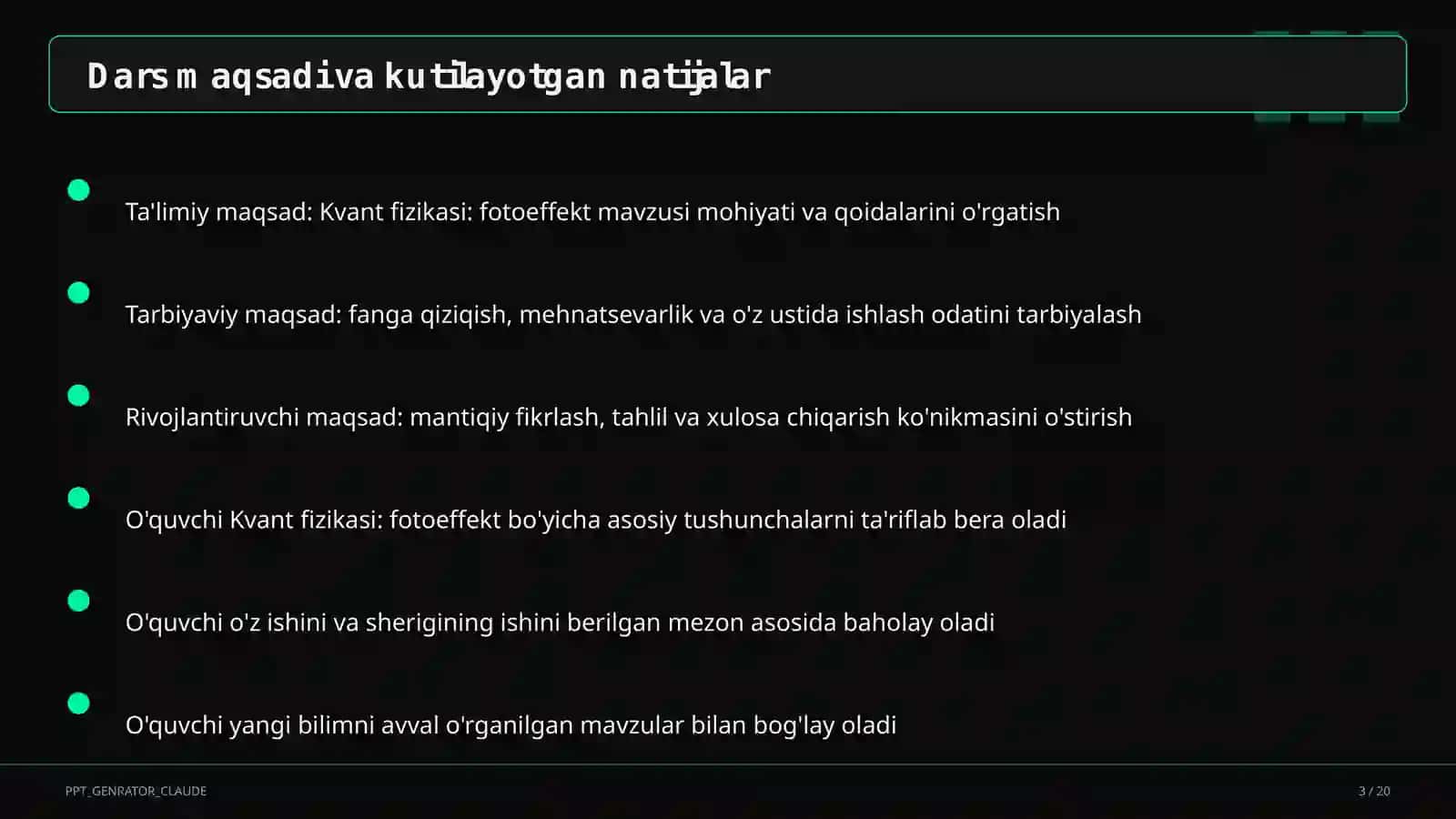 Kvant fizikasi: fotoeffekt (11-sinf) 3