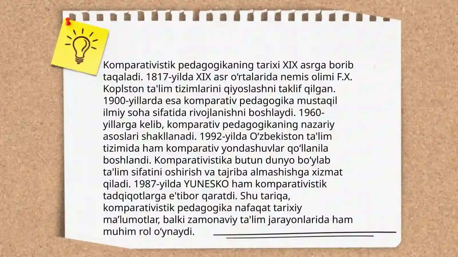 Komparativistik pedagoglikaning faoliyati va vazifalari 3