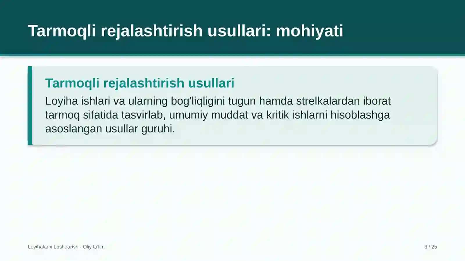 avtomobil transportida tarmoqli rejalashtirish usullari 3566 3
