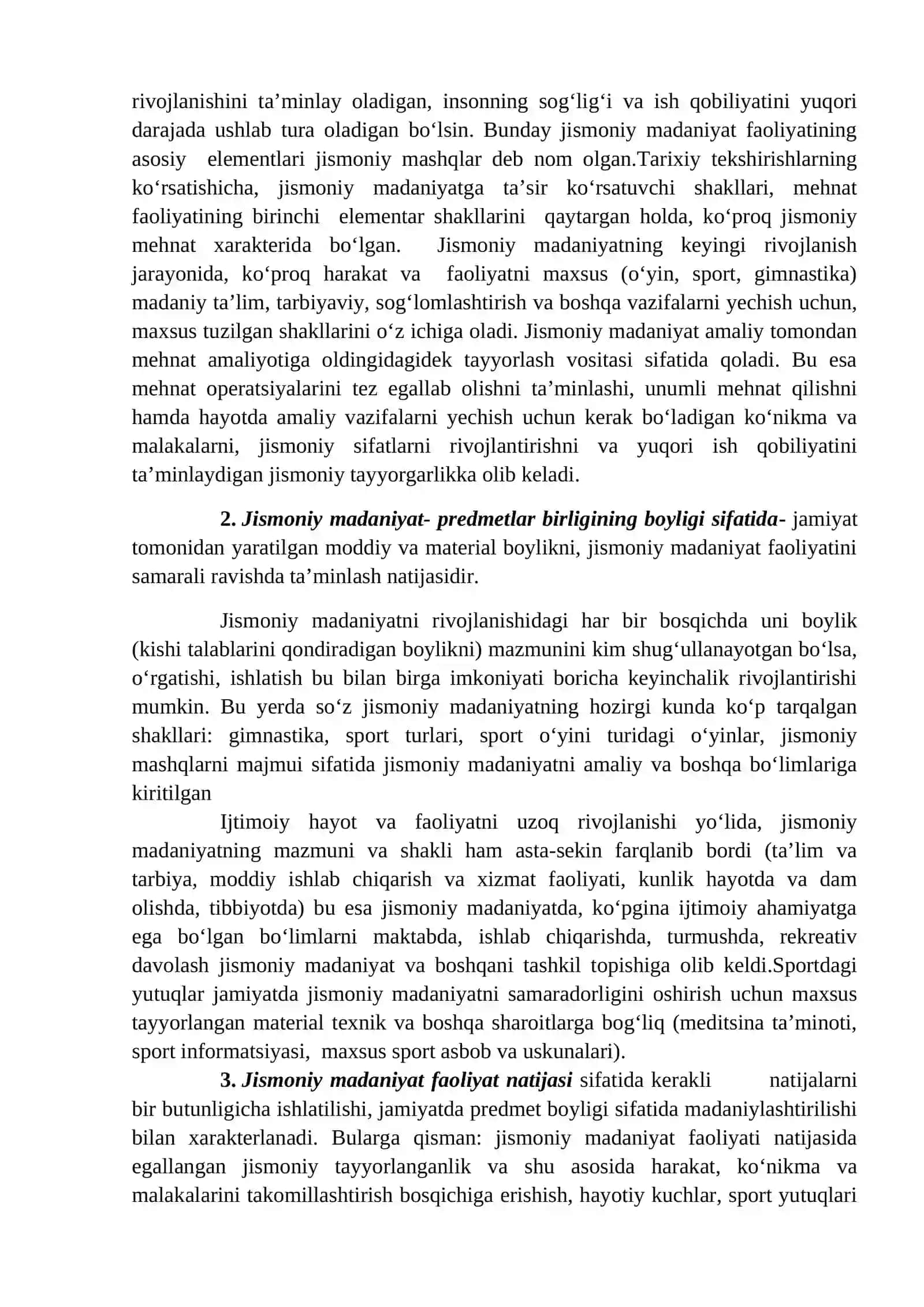 Jismoniy madaniyat nazariyasi va metodikasi faniga kirish 3