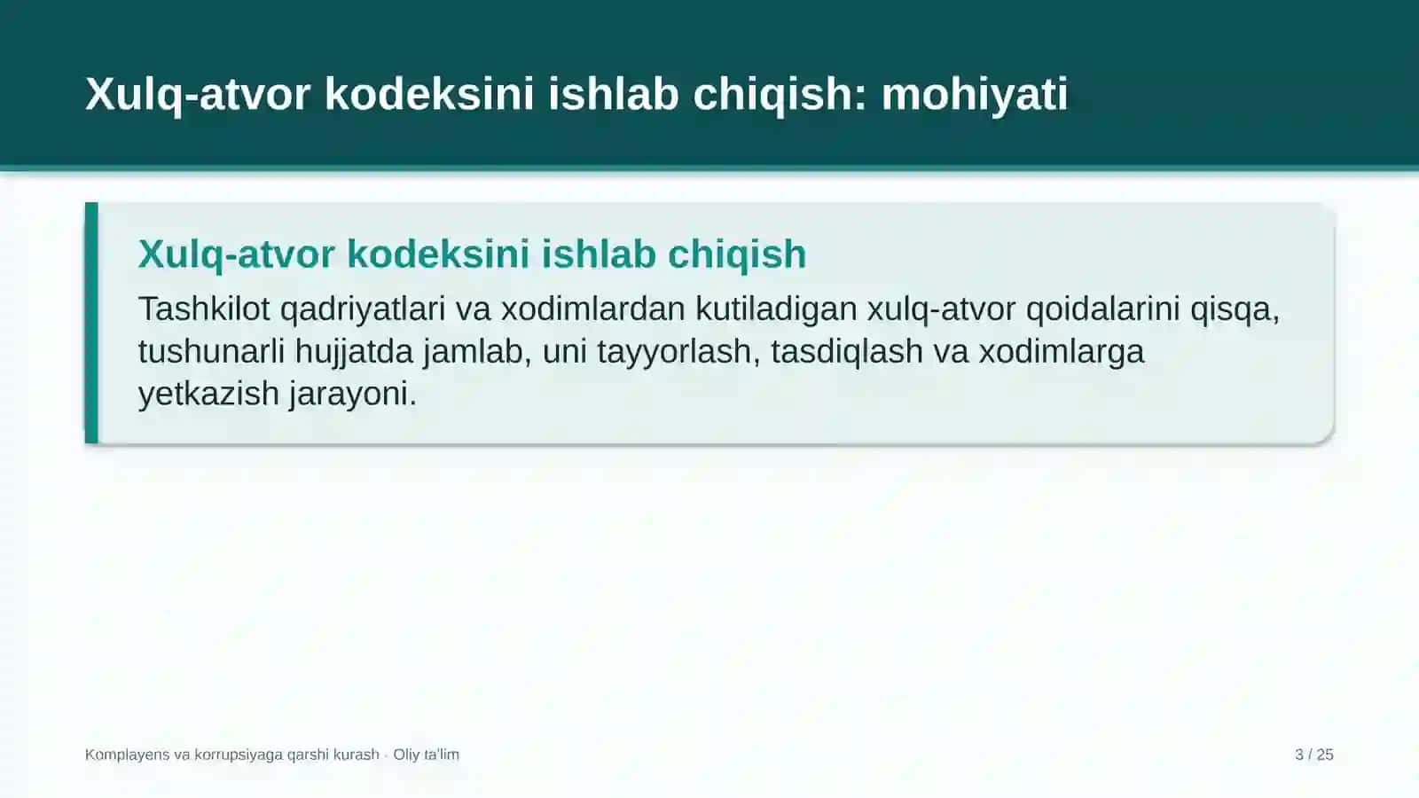 qishloq xo'jaligida xulq atvor kodeksini ishlab chiqish 3005 3