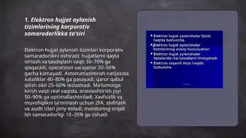 Elektron hujjat aylanish tizimlari va biznes samaradorligi 3