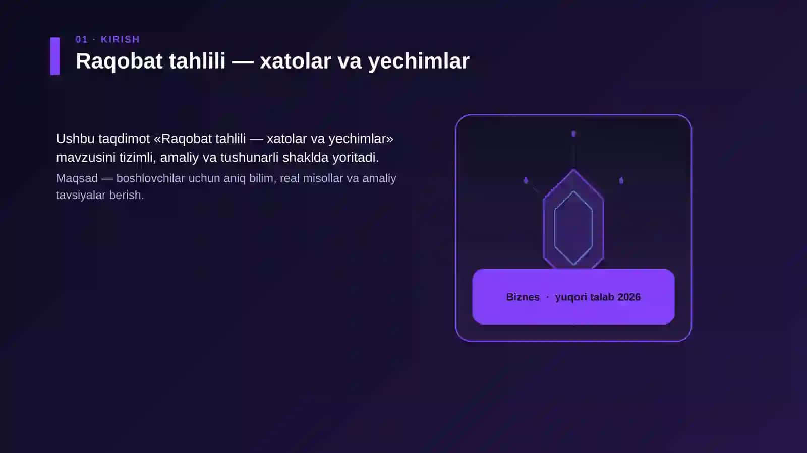 Raqobat tahlili — xatolar va yechimlar 3