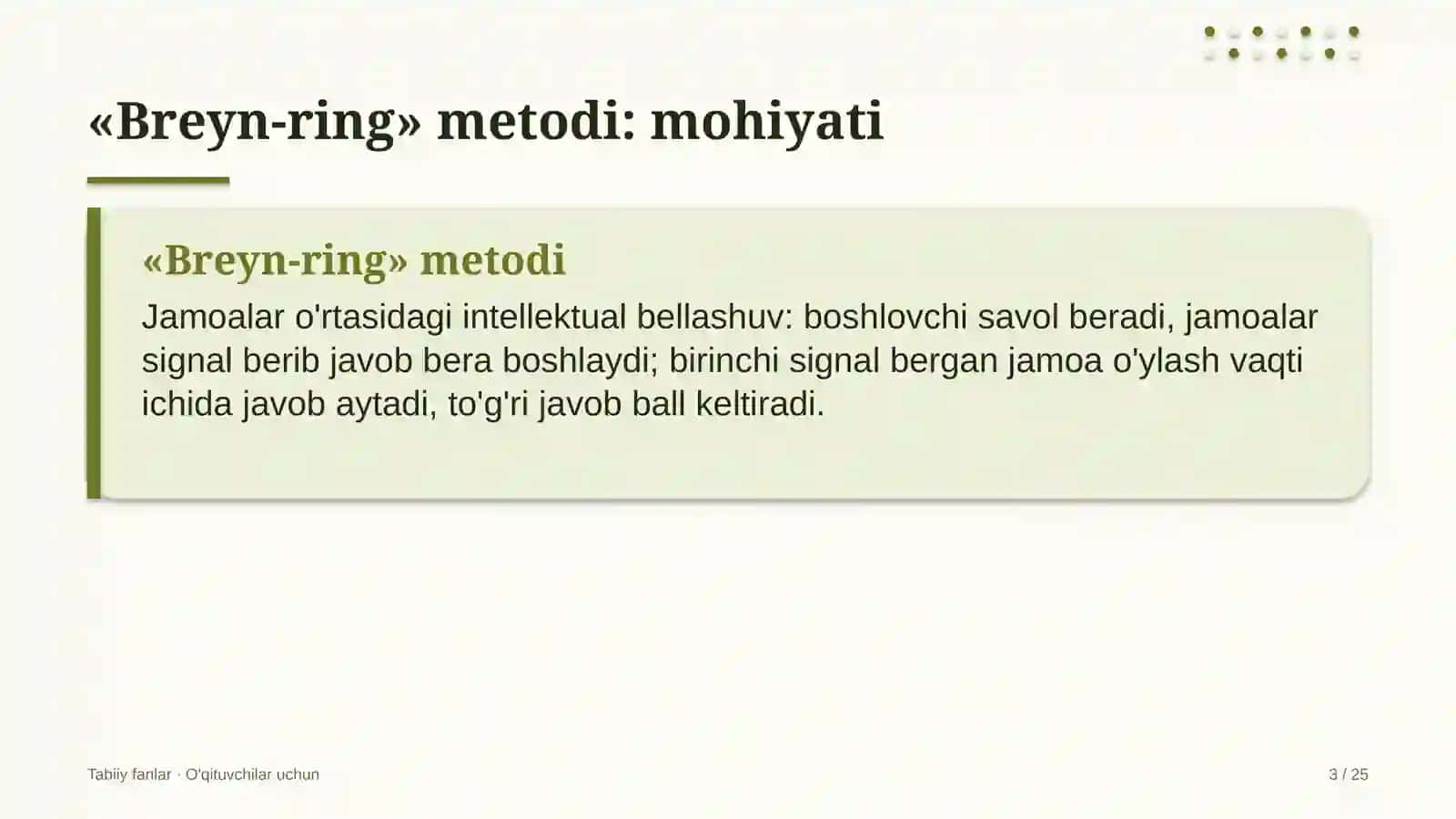 tabiiy fanlar darslarida breyn ring metodidan foydalanish 3848 3