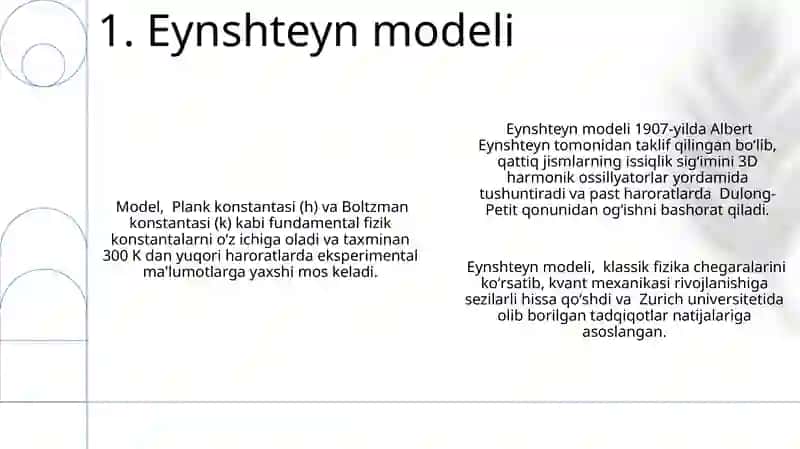 Qattiq jismlarning issiqlik va termodinamika xususiyatlari 3