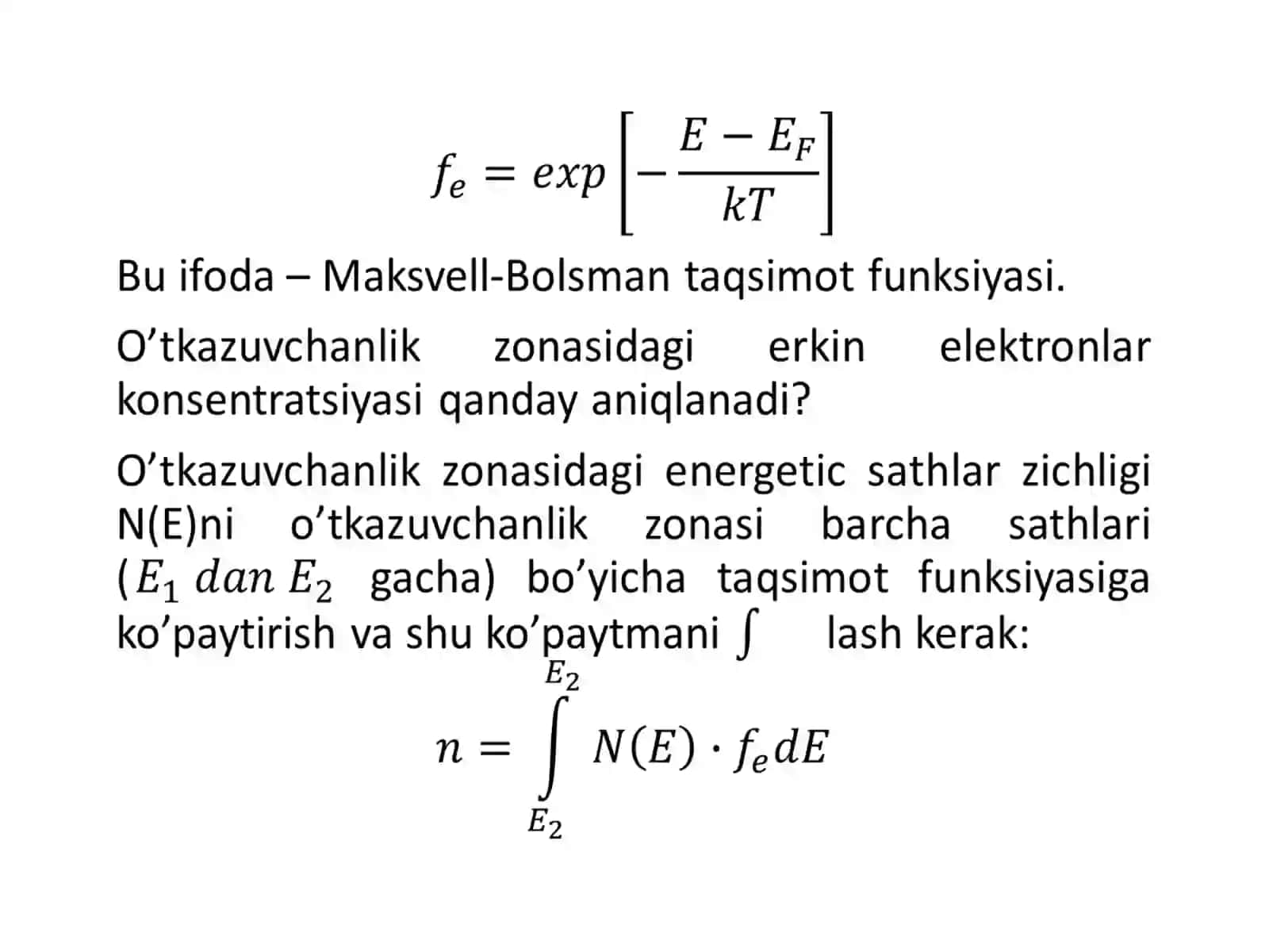 YARIM O’TKAZGICHLARDAGI TOK TASHUVCHILAR TABIATI 3