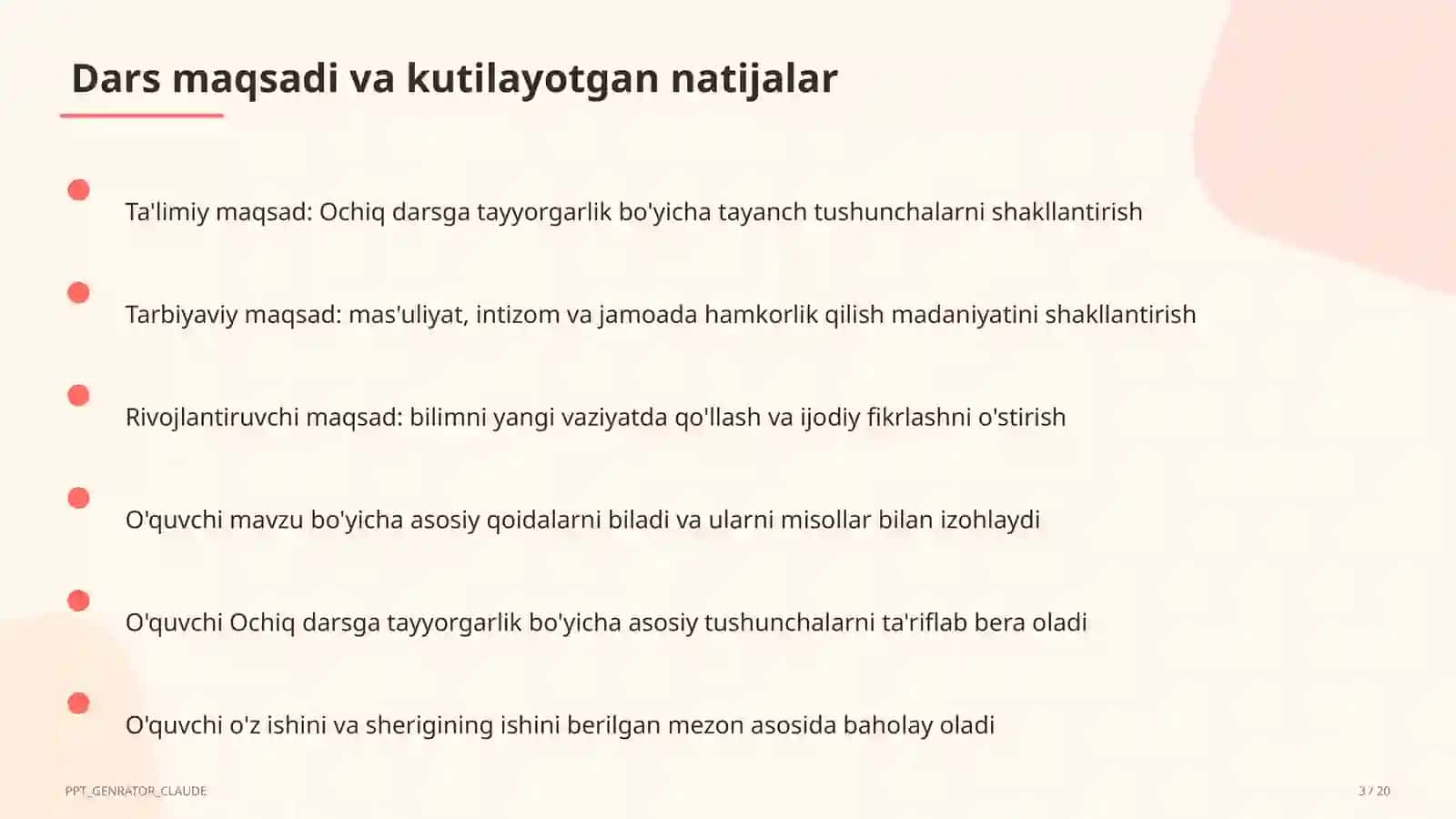 Ochiq darsga tayyorgarlik 3