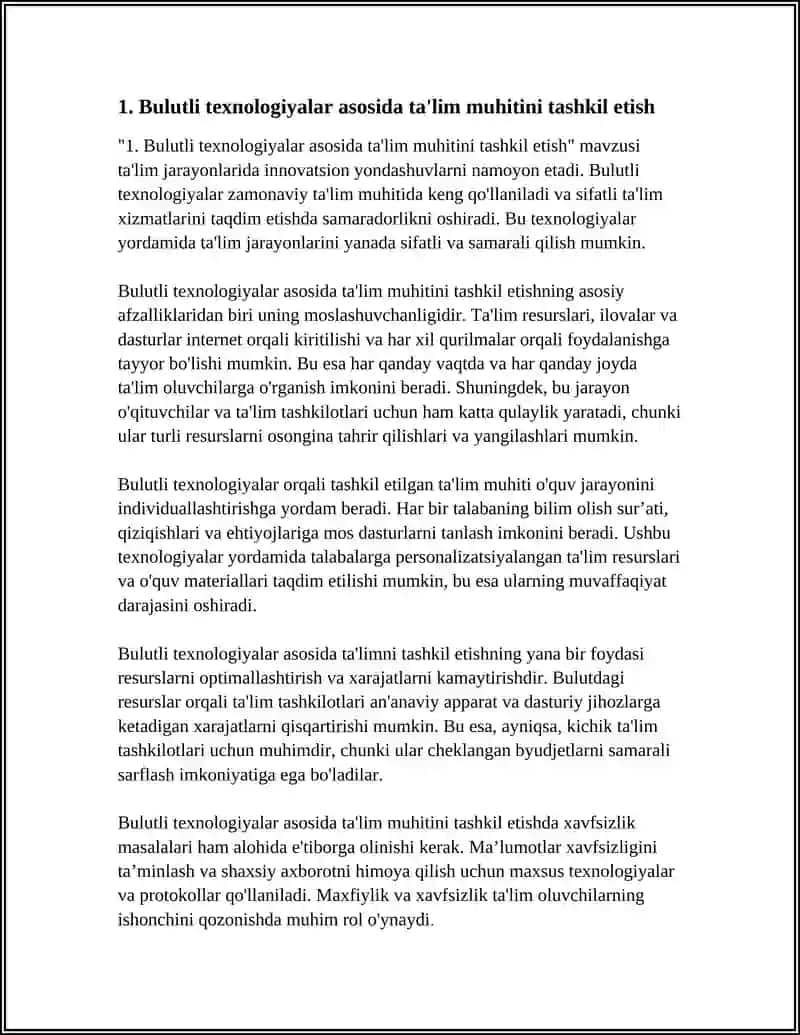 Bulutli texnologiyalar asosida ta'lim muhitini tashkil etish 3