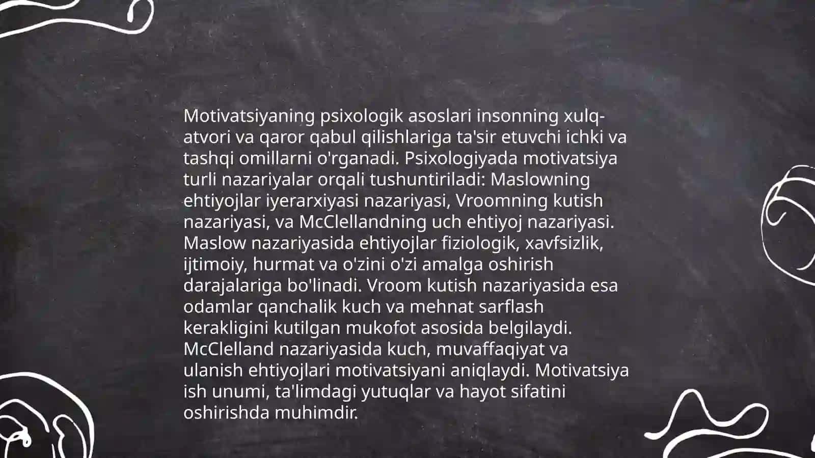 Motivatsiya tasavvur tafakkur xarakter emotsiya xotira 3