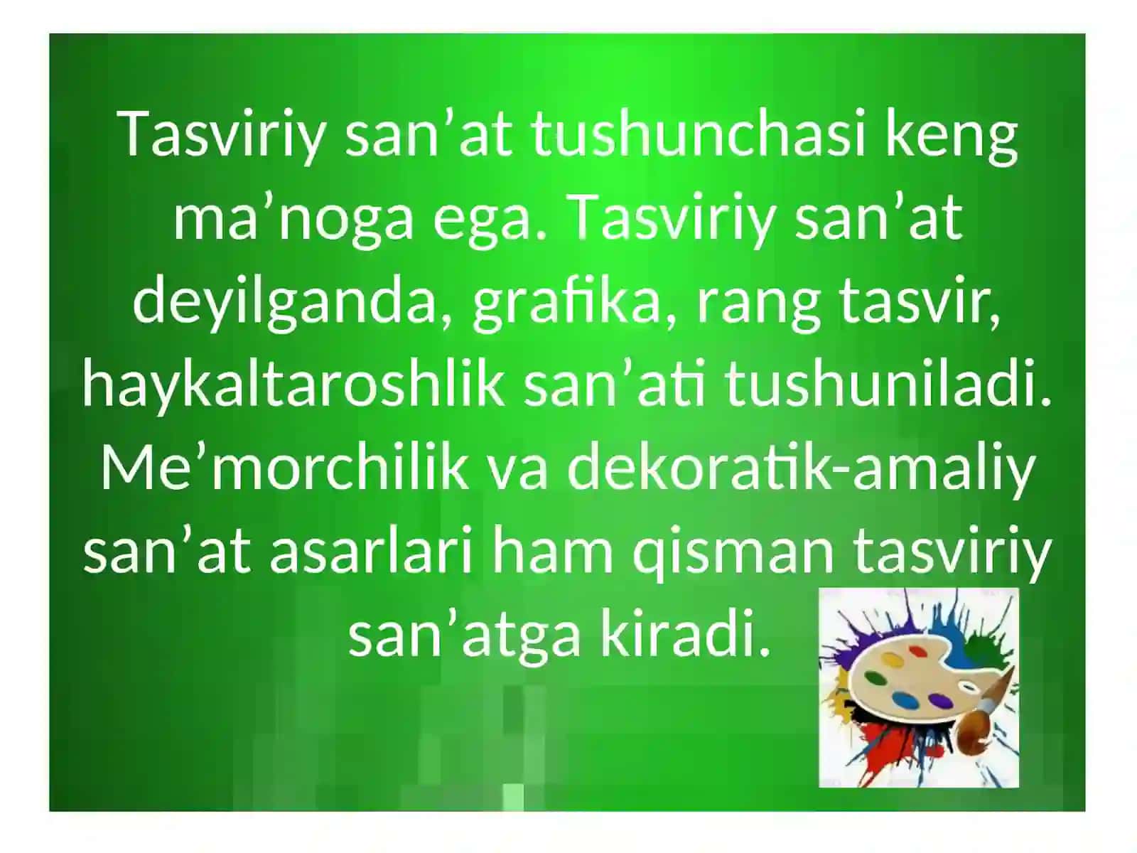 Maktabgachayoshdagi bolalarni tasviriy san'at asarlari bilantanishtirish 3