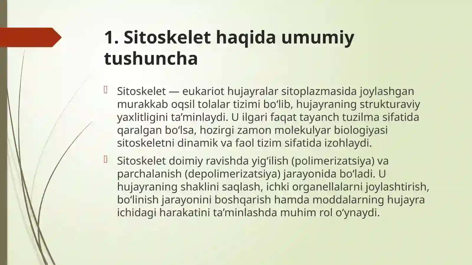 gistologiya 1-mavzu mustaqil ish  1-bosqich davolash fakulteti uchun 3
