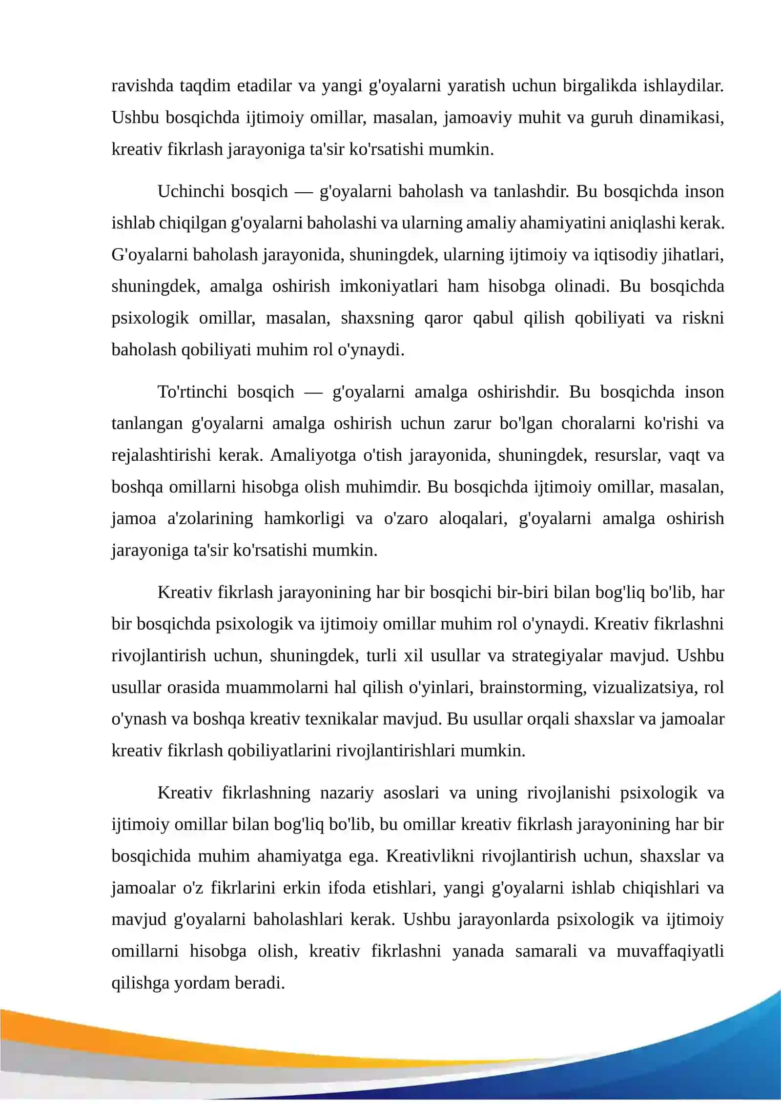 Kreativ fikrlashni rivojlantirish usullari  Nazariy va amaliy yondashuvlar. 3
