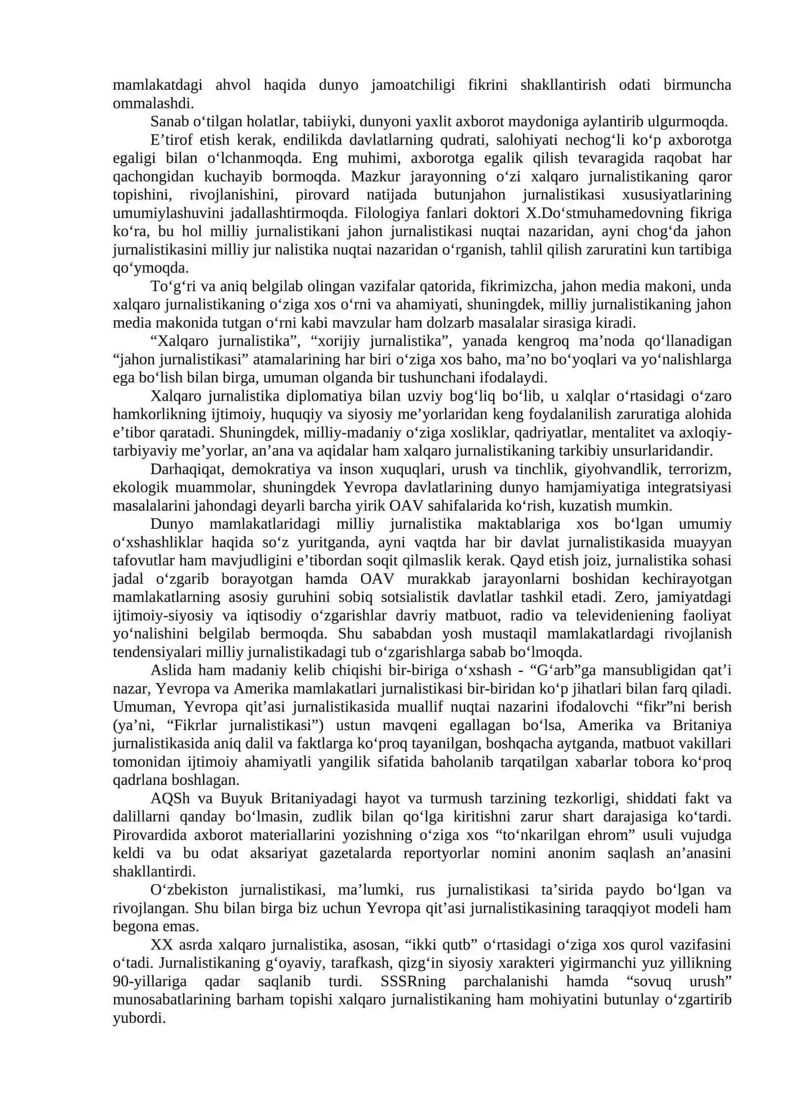 Jahon media va axborot makonida raqobat muhiti 3