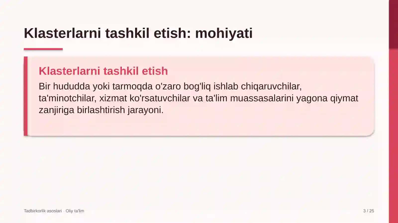 Ijod maktablarida klasterlarni tashkil etish 3