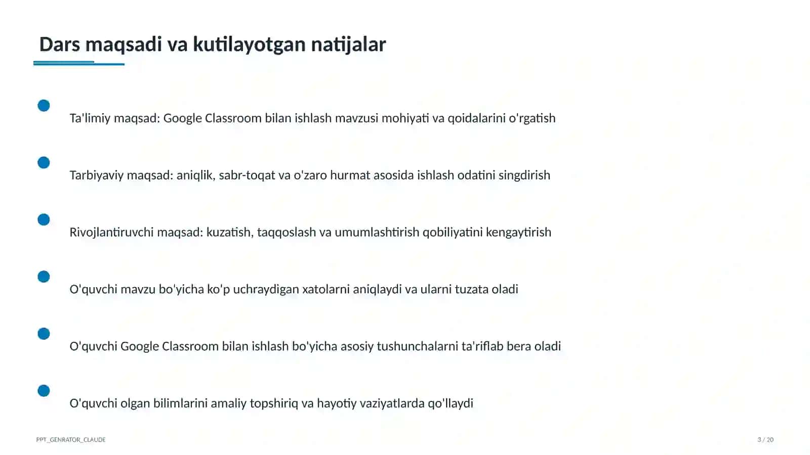 Google Classroom bilan ishlash 3
