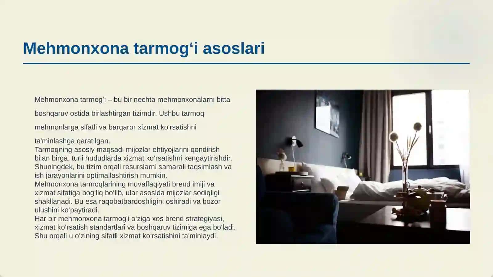 MEHMONXONA TARMOGʻI LOYIHASINI LOYIHALASHTIRISH VA ISHLAB CHIQARISH 3