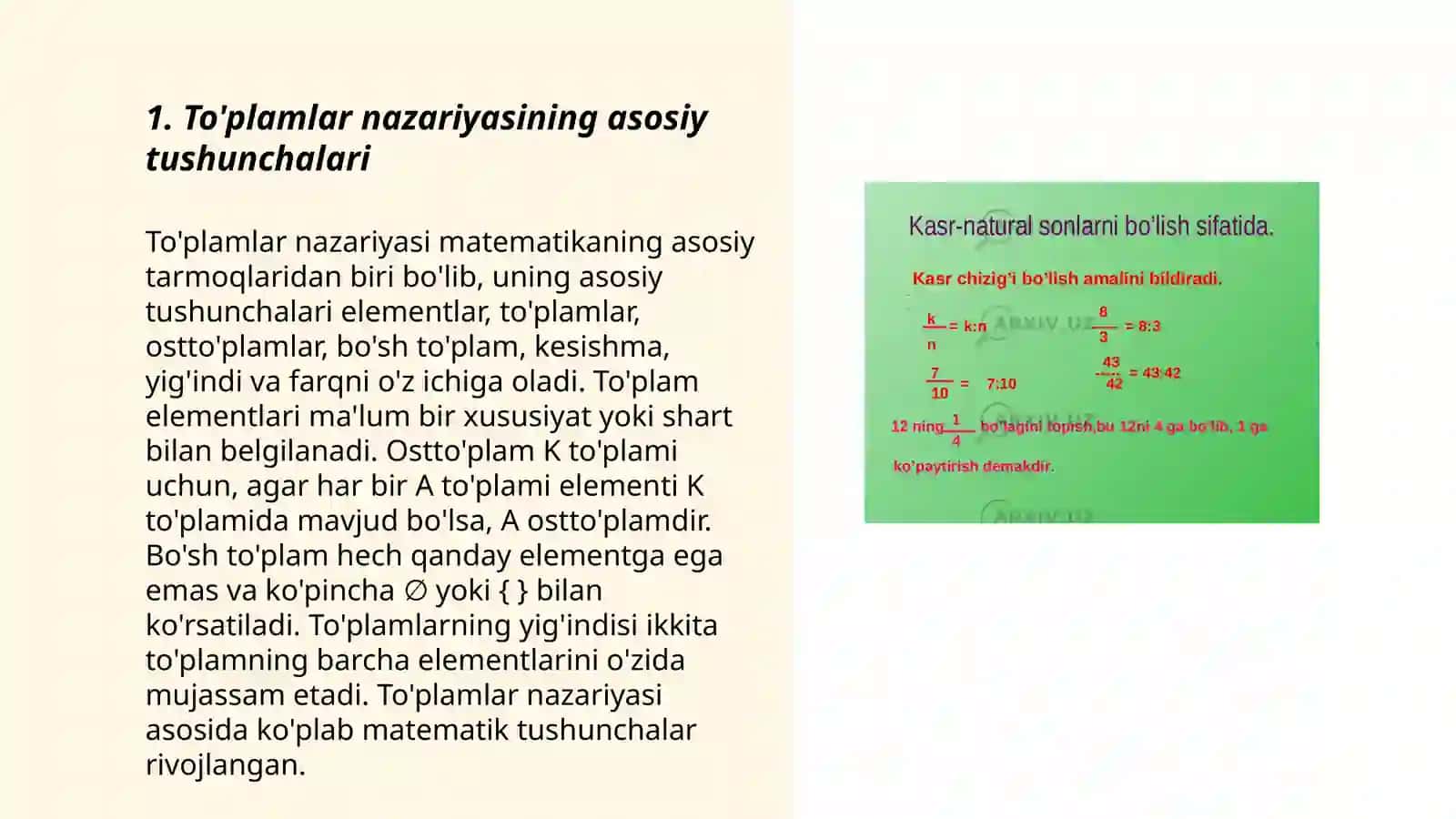 To'plam va to'plam ustida amallar 3