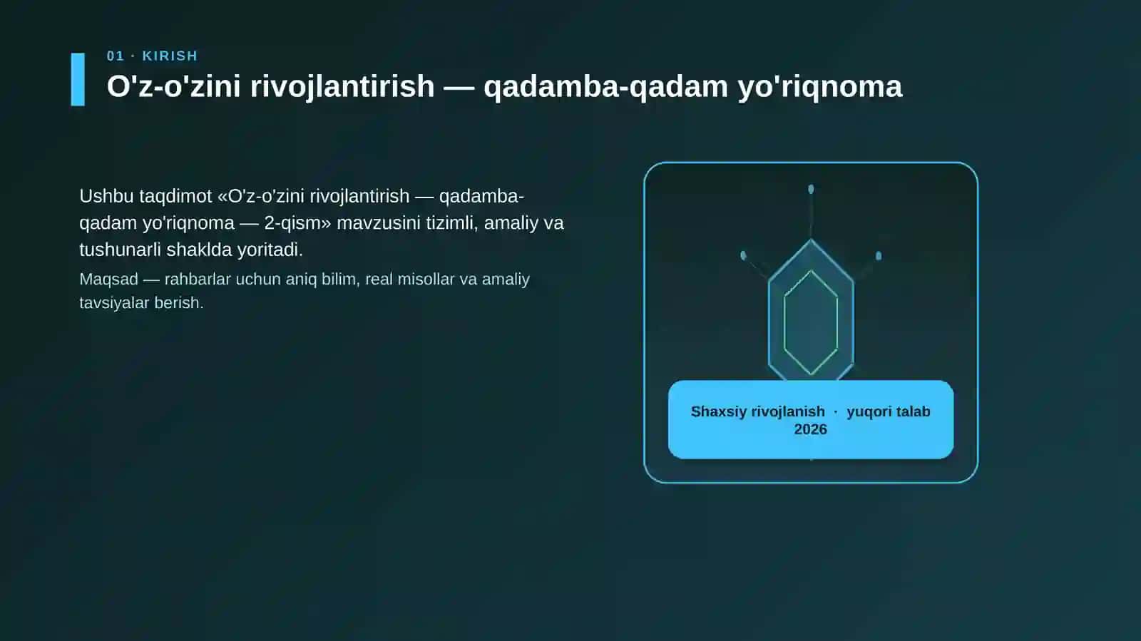 O'z-o'zini rivojlantirish — qadamba-qadam yo'riqnoma — 2-qism 3