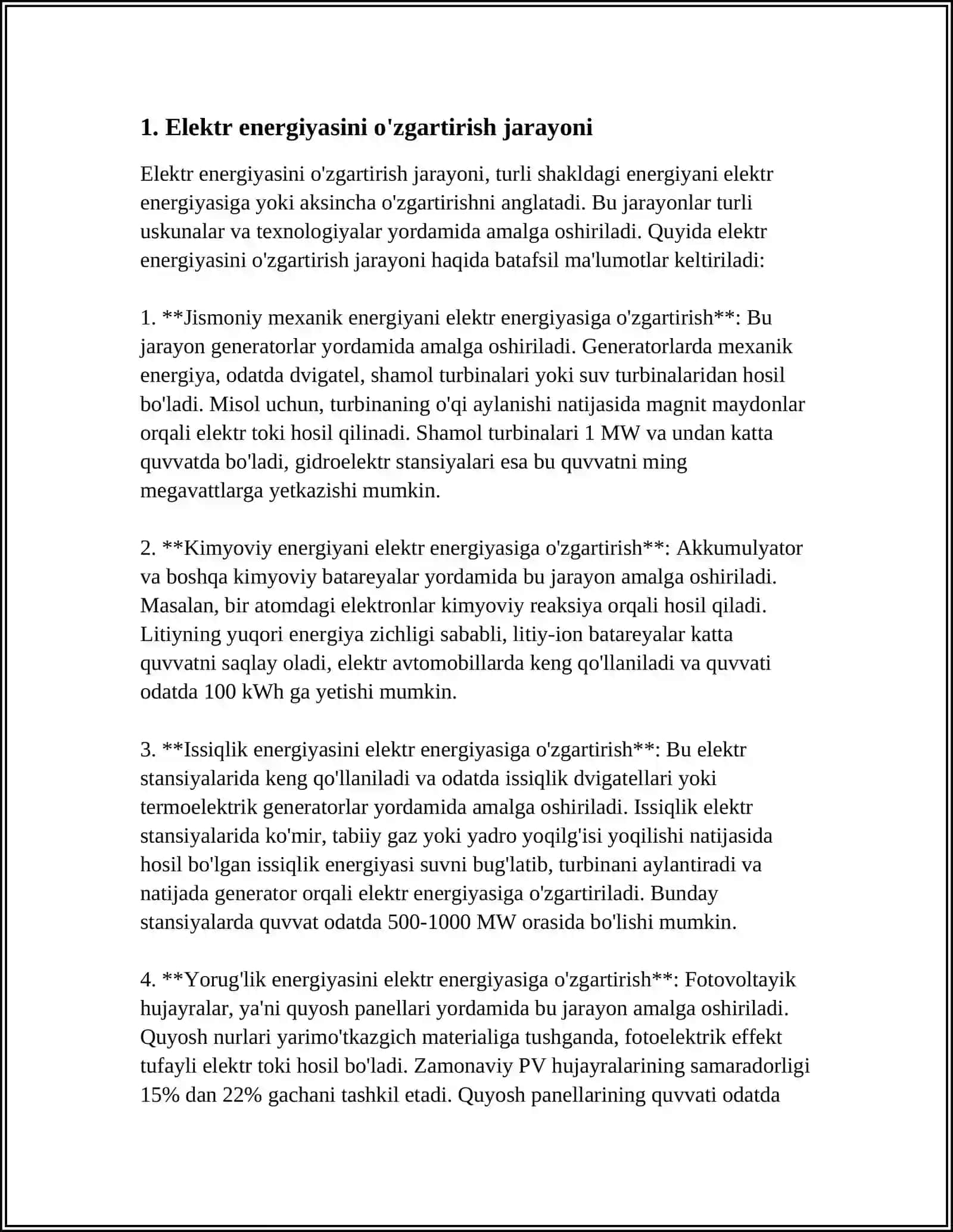 SIM POWER SYSTEMS BIBLIOTEKASI IMKONIYATLARIDAN FOYDALANIB ELEKTR O'ZGARTIRGICHLARNI MODELLASHTIRISH 3