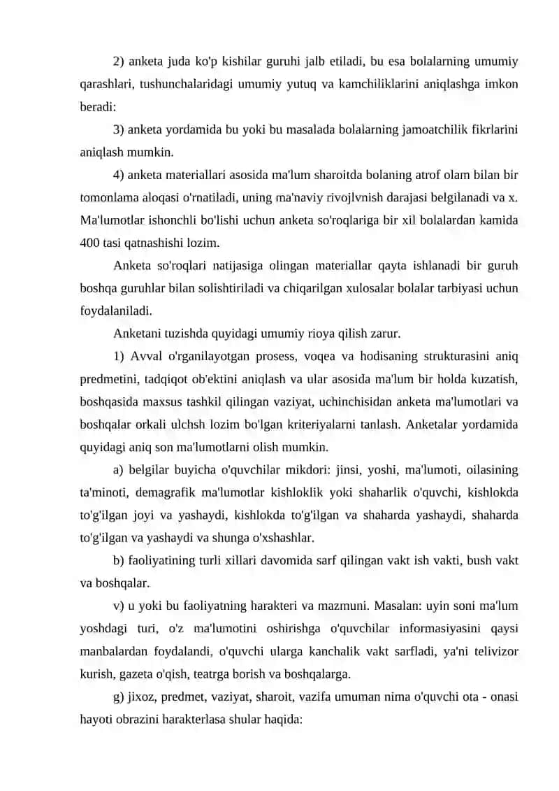 Anketa, test va suhbat metodlari 3