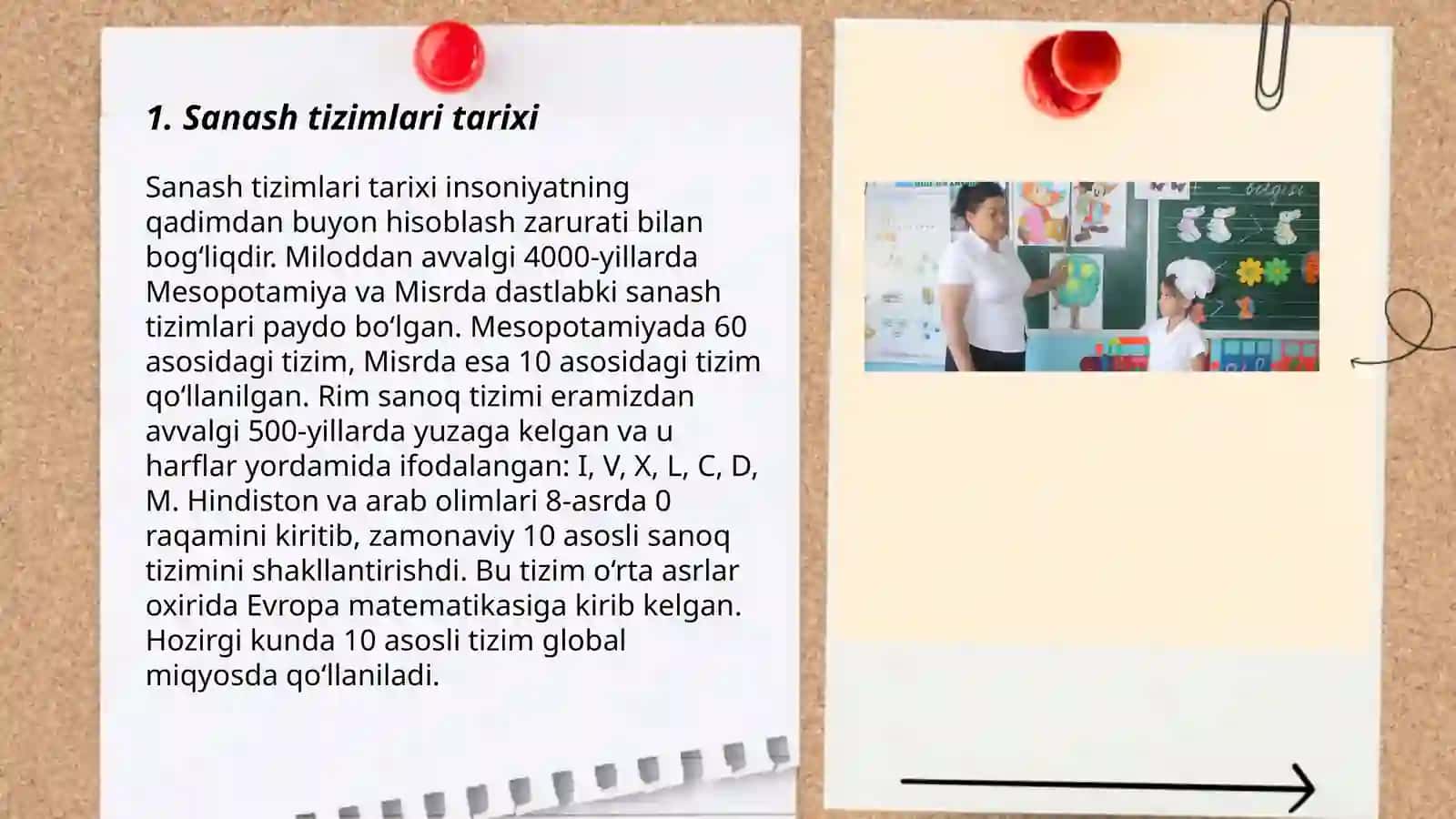 Sanash, sanashning turli tizimlari. Matematikaga orgatishning zamonaviy metodlari 3
