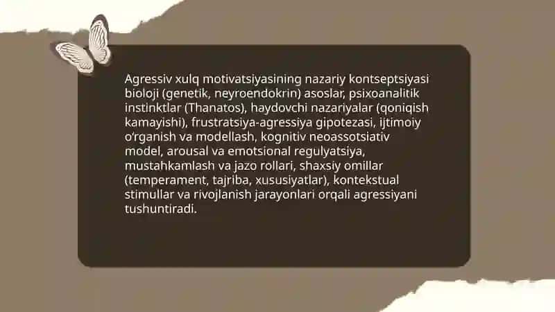Agressiv xulq motivatsiyasi 3